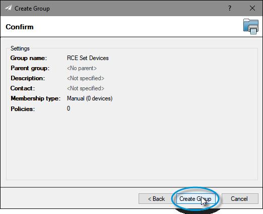 8. Click the Create Group button in the Confirm dialog, then select Done.