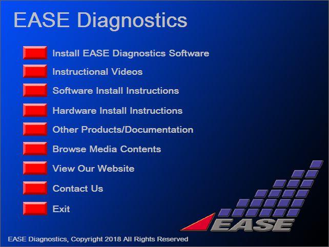 6. You will See a Message "Do you want to allow this App to make Changes to you device?". Click Yes 7. Click on the Red Button to the left of Install EASE Diagnostics Software (Figure 2). 8.