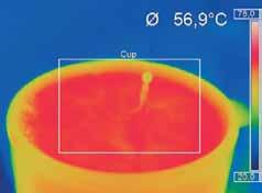 Important features of the thermal imagers of Optris Automatic hot spot detection Objects