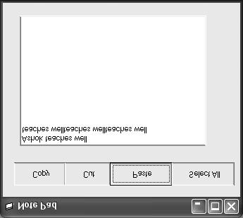 153 A VB program simulates a Note pad using a Text box (txtnpad).