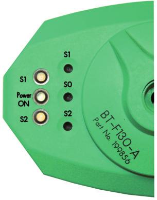 Product description 4.2 LED indicators and control buttons A B A B Display LEDs Programming teach-in buttons There are 3 LEDs and 3 programming buttons on the top of the PMI360D-F130.