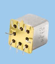 ultraminiature, hermetically sealed, armature relay. The low profile height (.
