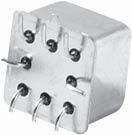 ARMATURE UPPER STATIONARY CONTACT MOVING CONTACT LOWER STATIONARY CONTACT hermetically sealed, armature relay. The low profile height (.