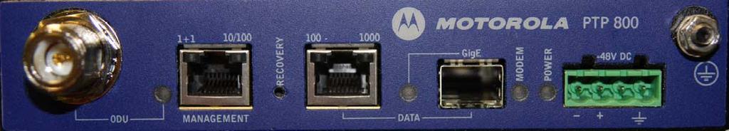 1.1 Port Identification Image showing PTP 800 CMU port identification /annotations: Figure 2: Port Identification 1.