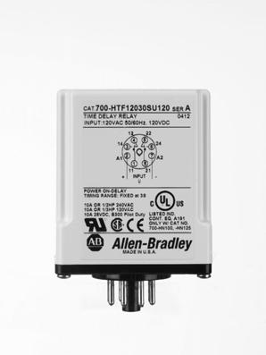 General Purpose Electronic Timers and Counters Fixed Timing Relays 700-HTF Fixed Timing Relays feature a plug-in tube base.