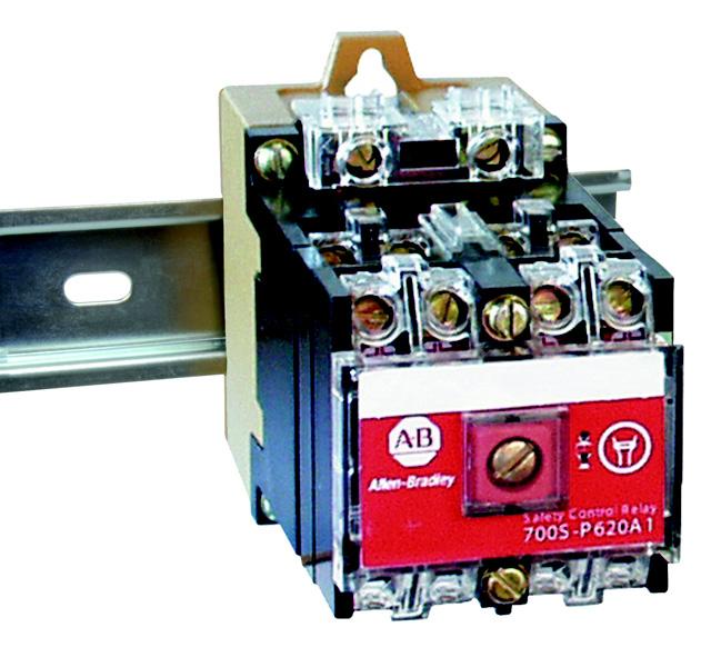 NEMA Heavy-Duty Industrial Relays 700S-P and 700S-PK Heavy-Duty Safety Control Relays Mechanically linked contacts meet IEC 947-5-1-L 2 12 poles all mechanically linked Red cover for easy