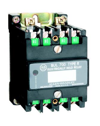 NEMA Heavy-Duty Industrial Relays 700-R Sealed Switch Relays Sealed contacts Extremely long mechanical and electrical life Hazardous locations Class 1, Div 2 Groups A, B, C, D Harsh environments