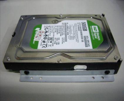 Step 2) Place the HDD on the HDD plate and screw