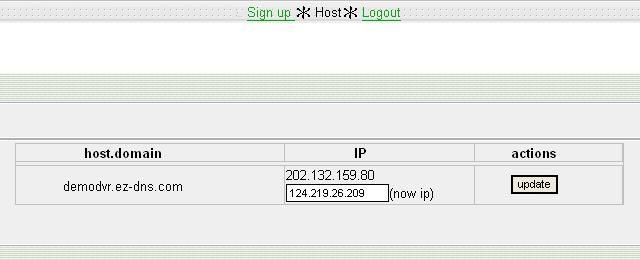 Step 3. The host.domain column will show up the setup just entered.