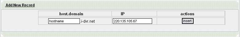 For example, icatchddns is the host name, and then the address will be icatchddns.idvr.net. Select Standard type and enter an IP address of the DVR.
