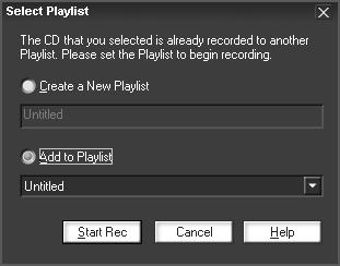 Importing audio files into your computer 4 Confirm that a check mark appears by the songs you want to record. To clear the songs you do not want to record, click the song numbers (track numbers).