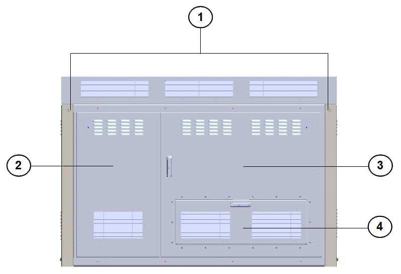 Front View The following figures describe the key components of the IPR-150. Figure 1: IPR Front View (Door Closed) Position Description 1.