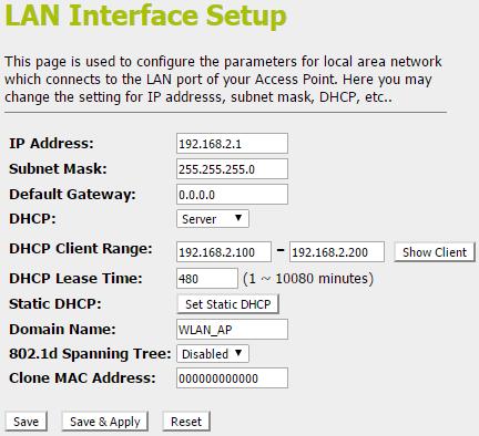 3. Type IP Address andchange default LAN port IP address. 4.
