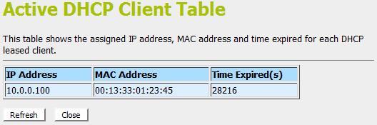 Show Client To the IP Address, MAC Address, and Expired Time of the DHCP lease for each client computer/device: 1. From the head menu, click on TCP/IP.