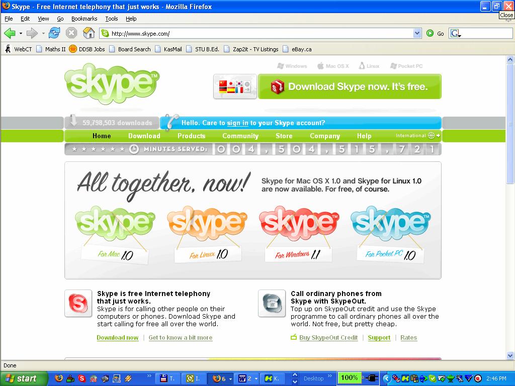 Skype, v1.