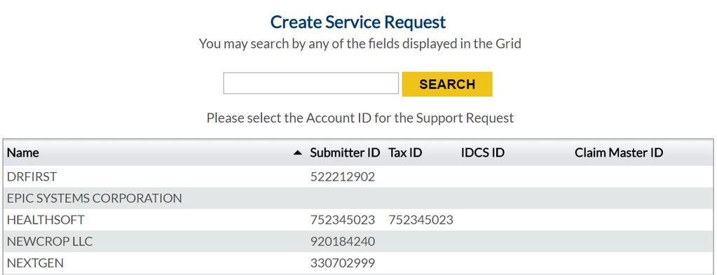D. CREATE A SERVICE REQUEST 1. Click Create under Service Requests on the sidebar menu. 2.