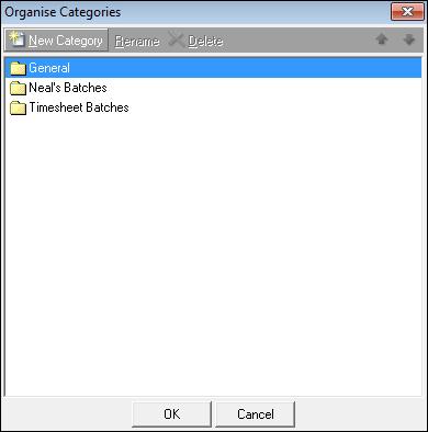 4 C HAPTER Batch To help manage and organise the batches you create, you can create categories in which to group them, such as by user or by the batch s intended use.