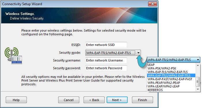 Chapter 2: Setup Zebra Printers 11. Enter the name or Extended Service Set Identifier (ESSID) of the network to which you want to connect the printer in the ESSID field.