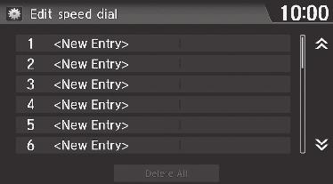 Storing Speed Dial Entries Store up to 20 numbers for quick dialing. 3. Select Edit Speed Dial, then select New Entry. 4.