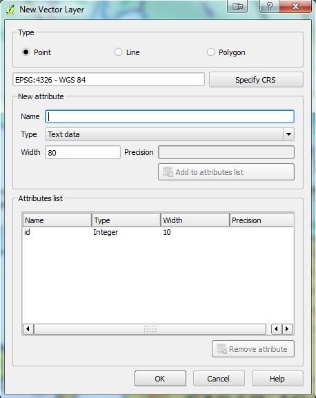 Creating a new layer (Creating Points, Polylines and Polygons) From the Layer menu, select New Shapefile Layer. 2.