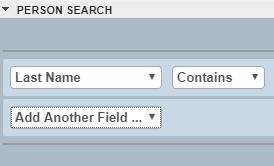 To remove search criteria, click the (-) sign appearing at the far right of the criteria item. 5.