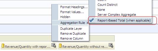Report-Based Totals This option did not work in 10g and is fixed in 11g. It is selected by default. It may change significantly the values.