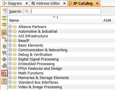 In the Flow Navigator pane, click IP Catalog under Project Manager. The IP Catalog will open. Figure A-8. Invoking IP Catalog 11-3-2.
