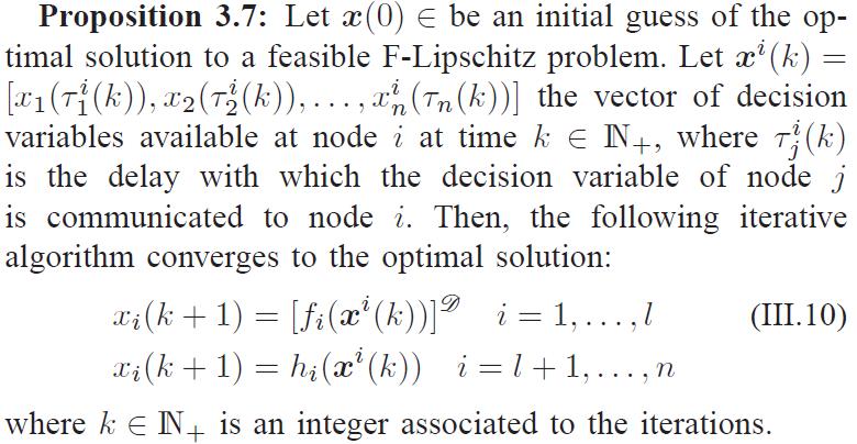 Centralized optimization The optimal solution is given by iterative methods to solve systems of non-linear equations e.g., Newton methods) is a matrix to ensure and maximize convergence speed Many other methods are available, e.