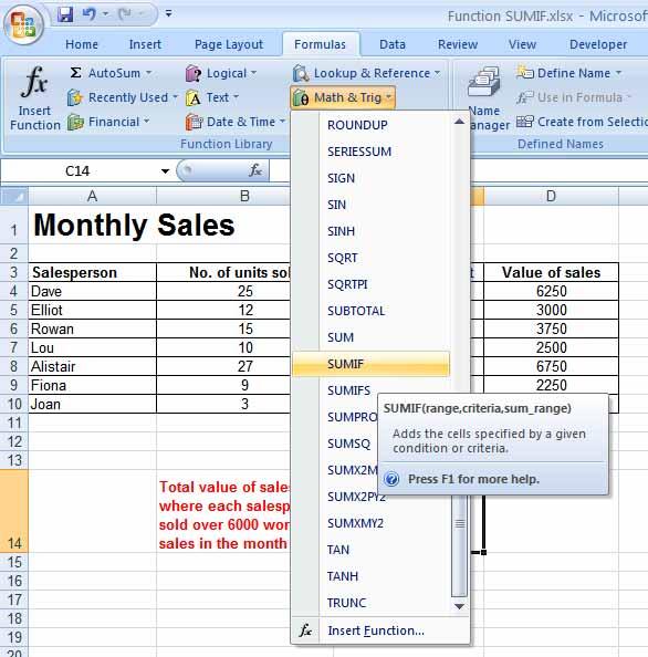 Excel 2007 Advanced - Page 11 The Function Arguments dialog box is