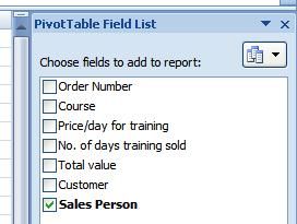 As you can see in the above illustration, the PivotTable Field List is launched automatically when you create your Pivot