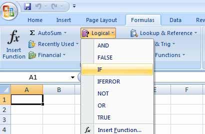 Excel 2007 Advanced - Page 7 This will display the Functions Arguments dialog box for the IF function.
