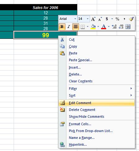 Excel 2007 Advanced - Page 89 Edit the text in the Note box, in this case, add your name to the end of the comment.