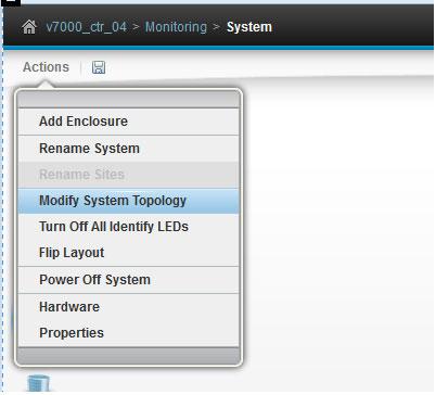 To change the topology via the GUI, complete the following steps: 1. Go to the Action menu in the start screen and select Modify System Topology, as shown in Figure 3-2.