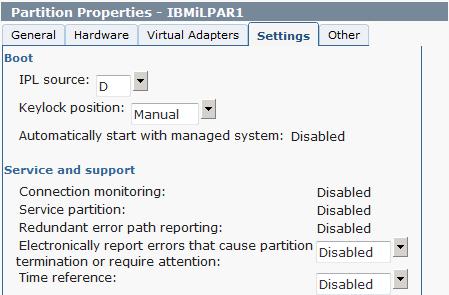 Figure 4-11 shows settings of the IBM i LPAR on Site 1.