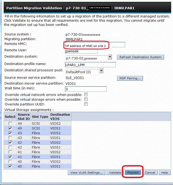3. After successful validation, click Migrate as shown in Figure