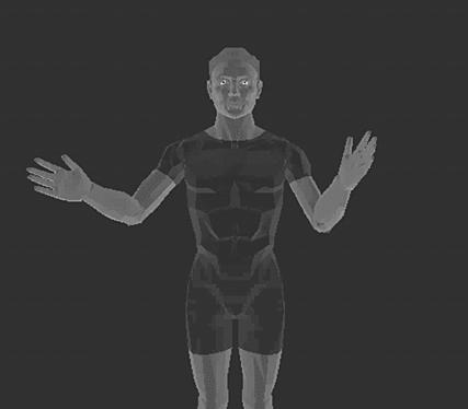 50 Fod, Matarić and Jenkins Figure 9. The graphical display of Adonis, the dynamic humanoid simulation we used for validation. Figure 11.