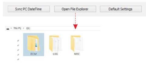 Click Open File Explorer to check and manage files