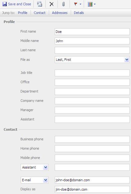 Adding Contacts to your Personal Contacts List If you would like to add a new contact to your personal contacts list, click Contacts in the Navigation Pane, then click the button.