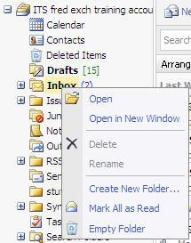 For this reason, it is helpful to organize your mail. In order to create new folders to organize your mail, or view the current folders you have, make sure you are in the Folders view.