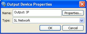 7. Output Device Configuration is performed in the Output Device Properties window. To open the window, double-click on the Output node.