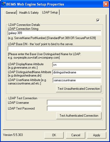 LDAP LDAP (Lightweight Directory Access Protocol) provides BEIMSWeb with a link to the Organisations User Database (Active Directory, Novelle edirectory).