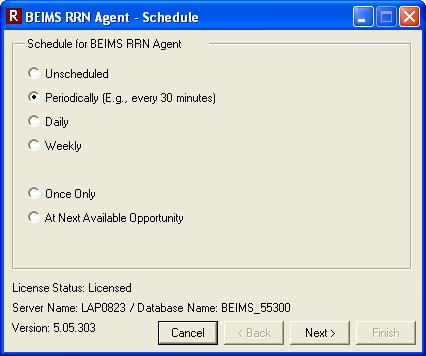 or if it is not Go to Start All Programs BEIMS Agents RRN Tray Application to open the Tray application. 2.