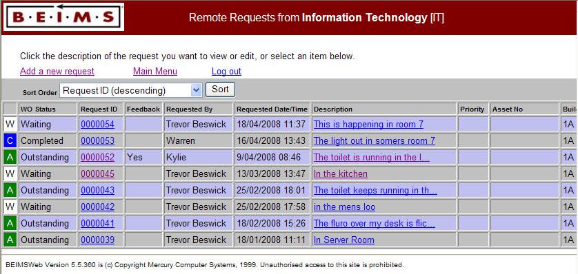 9. Now click on the Request List button to view all of the requests sent
