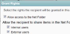 Folders restrict sharing to only files.