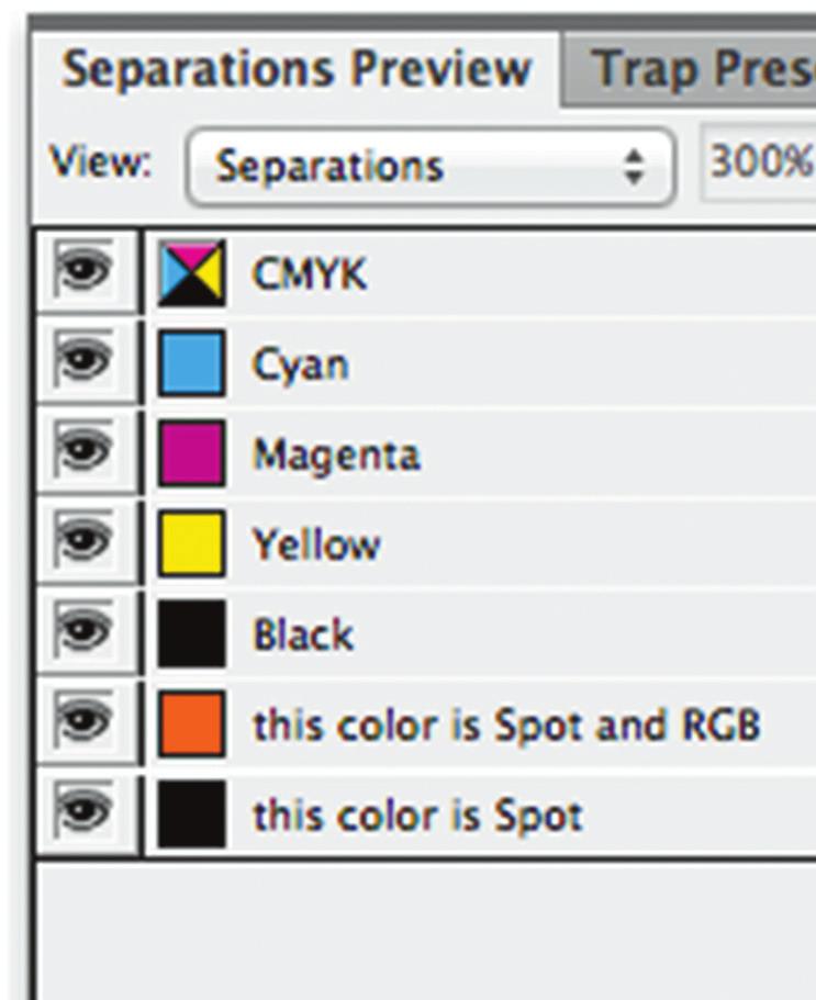 Open the Separations Preview window (under Output in the Window tab). In that window, change View to Separations.