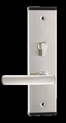 concealed barrel under the front lock face, no pins or disruptive covers Material List Front/rear lock body: Stainless steel Latch bolt: Deadlatch pin: Stainless steel 304