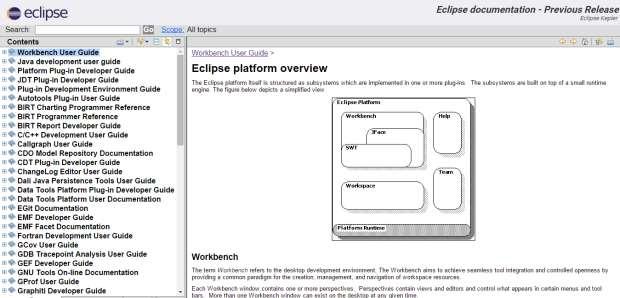 SISTEMOS SUKŪRIMAS IR ĮDIEGIMAS (NR.: VP1-2.2-ŠMM-02-V-02-001) 27 1.2. Eclipse programinės įrangos techninė dokumentacija Eclipse atviro kodo integruota kūrimo aplinka.