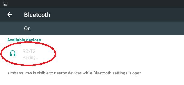 3.7 Setting up bluetooth You may connect the Tablet to your Bluetooth devices such as Bluetooth headphone or speaker. Turn on your Bluetooth device to be connected with the Tablet.