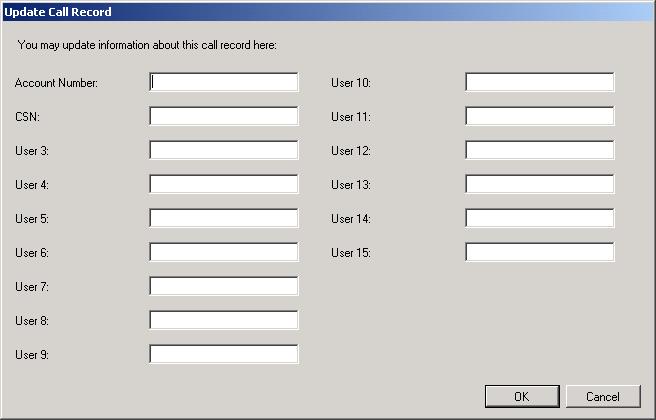 Update Call Records Discover offers fifteen custom information fields that can be configured for use with Discover On-Demand, allowing you to insert or replace information about a call but not view