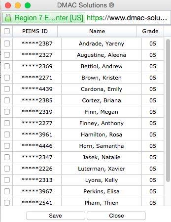 15 Test Forms: Search Results > > Select Entire Classes by checking box to the left of the Teacher s Name(s), or select Individual Students by clicking on the number under the Students column, then